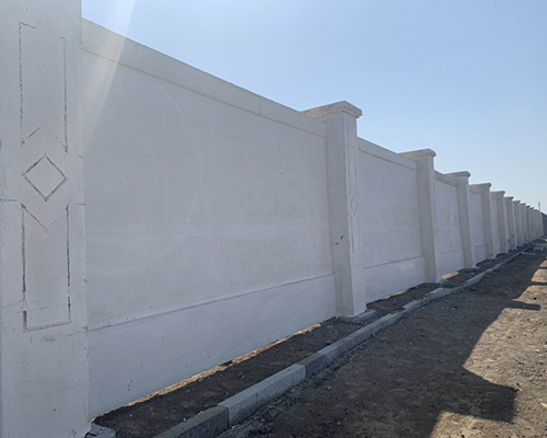 2米水泥成品预制围墙安装