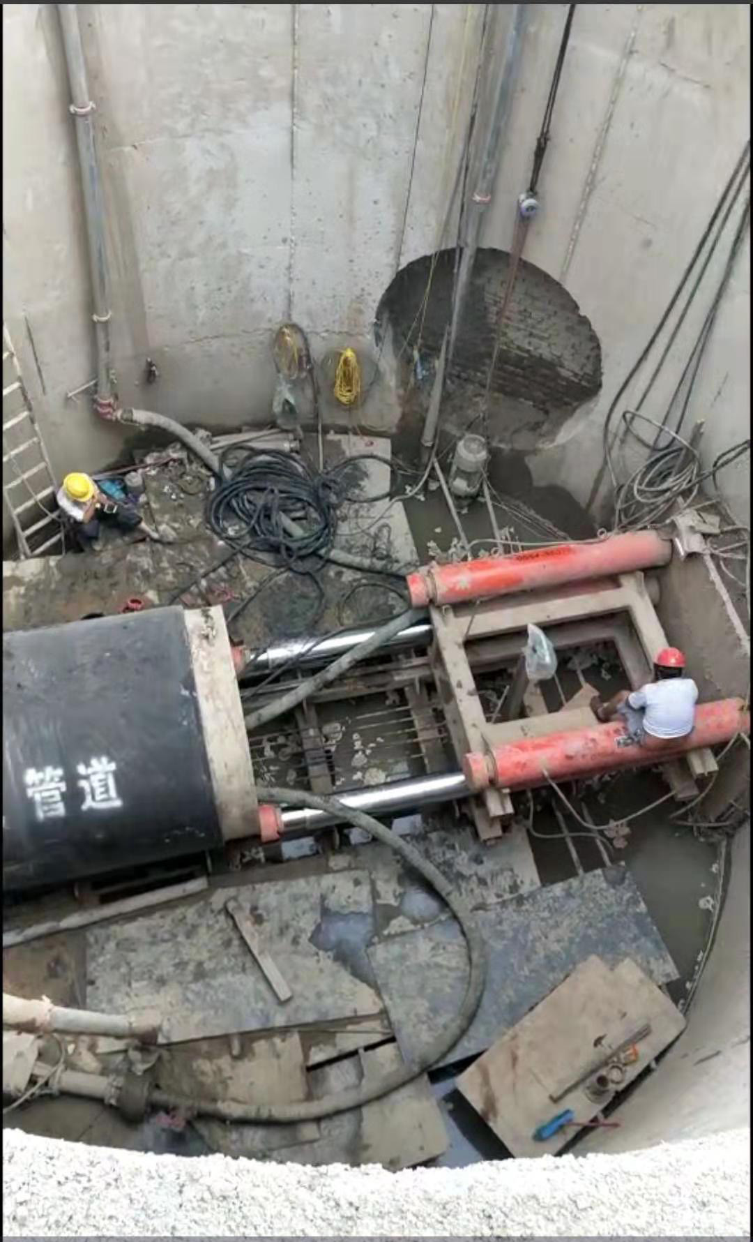 2019年5月焦作水利工程一局顶管施工