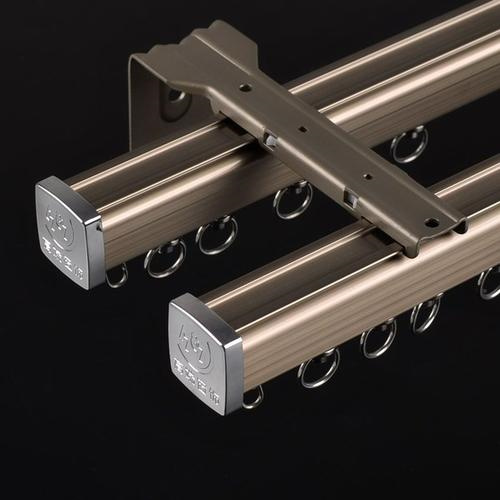 梁平窗帘双轨滑道厂家合金窗帘滑轨供应商